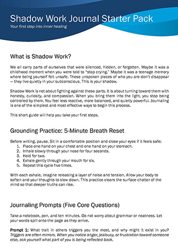 Shadow Work Journal Starter Pack preview
