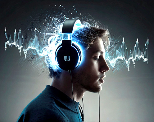 Headphones with calm light